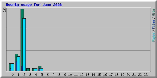 Hourly usage for June 2026