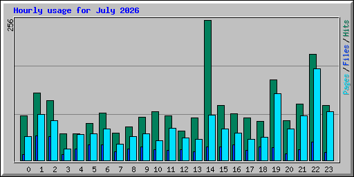 Hourly usage for July 2026